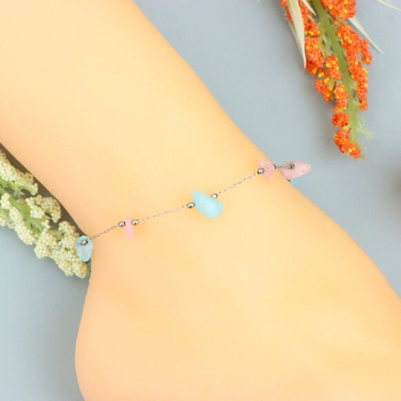 "Handmade Anklet – A Stylish Choice for Women, Thoughtful Gift Idea, EVCH1001 - Picture 1 of 11